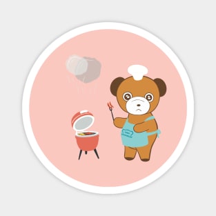 Barbecue Bear Chef Magnet